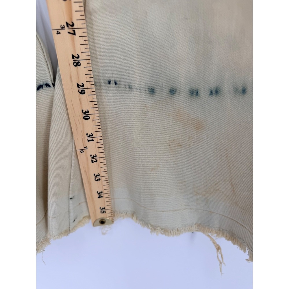 One Teaspoon Cream Tie Dye Flare Jeans Bell Bottom Raw 22 Indigo Boho Festival - Picture 11 of 15